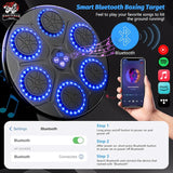 Smart Bluetooth Wall-Mounted Music Boxing Trainer - Electronic Punching Target for Home Gym