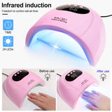 Original Professional UV/LED Nail Lamp SUN S3 – 24-Bead Fast-Drying Gel Polish Dryer with LCD Display & Smart Sensor