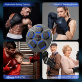 Music Boxing Trainer Smart Electronic Boxing Target Wall Mounted Bluetooth with Gloves Workout Sports Fitness Home for Kid Adult